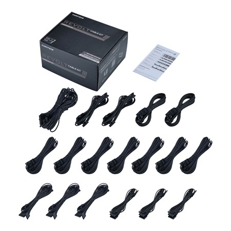 Phanteks Revolt Cable Kit, Complete Set, Black